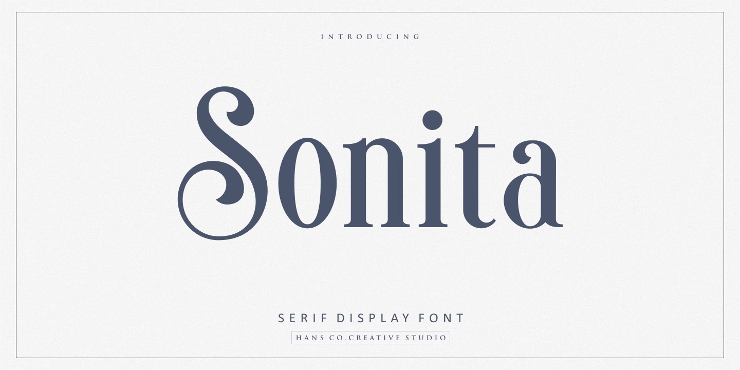 Пример шрифта Sonita